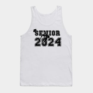 Retro Senior 2024 Running Football player Student Gift Us Flag Tank Top